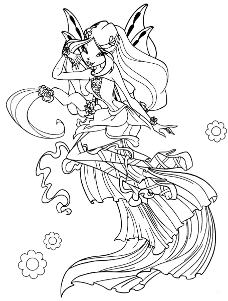 Раскраски Винкс Гармоникс