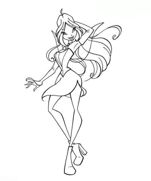 Раскраски Винкс Флора чармикс