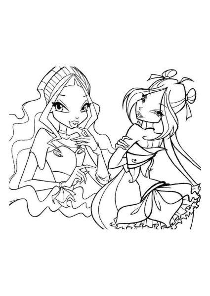 Раскраски Винкс Дафна