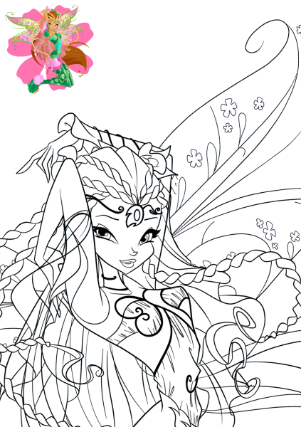 Раскраски феи Винкс Блумикс