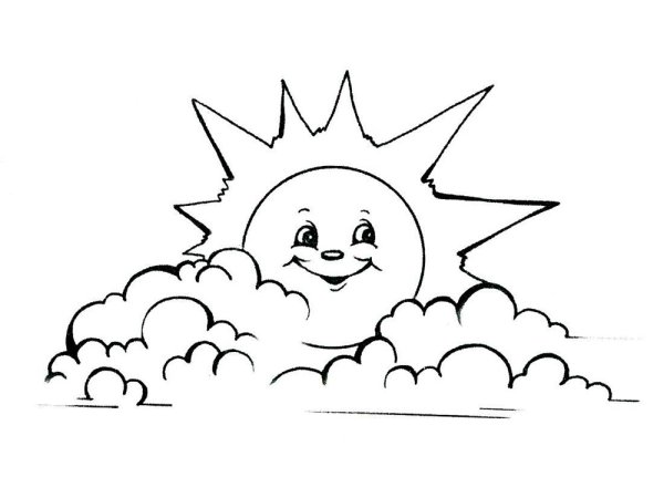 Раскраска. Солнышко