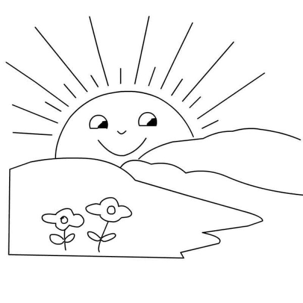 Раскраски про лето солнышко