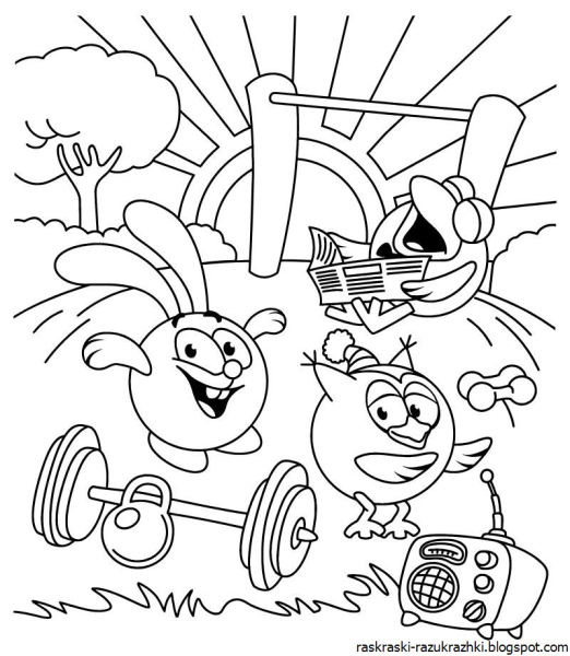 Здоровый образ жизни раскраска