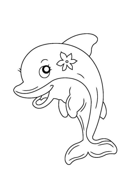 Раскраска Дельфин