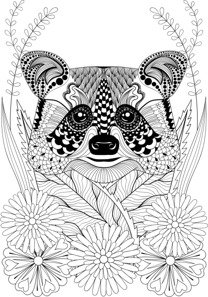 Раскраска антистресс Енотик