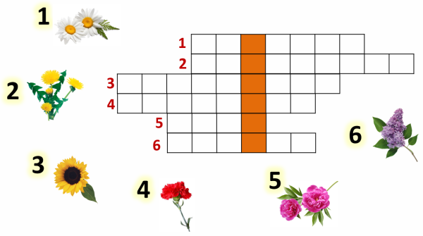 Кроссворд цветы для детей