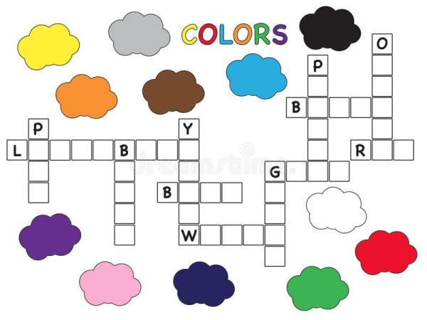 Кроссворд на английском цвета