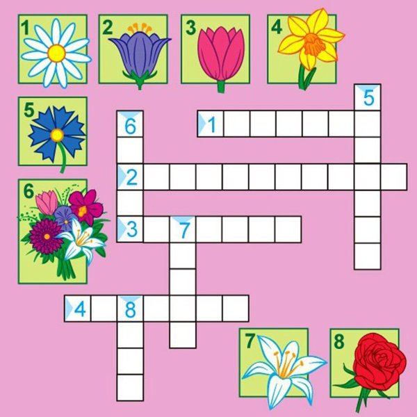 Цветочный кроссворд
