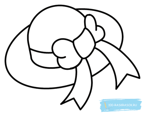 Шляпка женская раскраска для детей