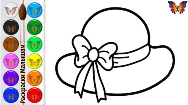 Шляпки раскраски для девочек