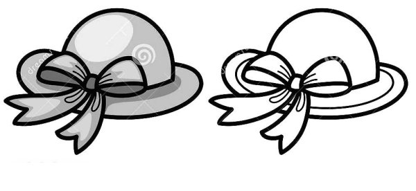 Шляпка раскраска для детей