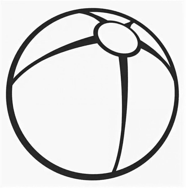 Контур мяча для раскрашивания