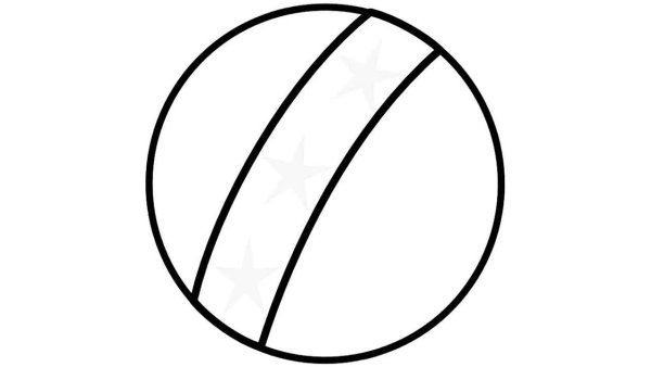 Мячик раскраска для детей