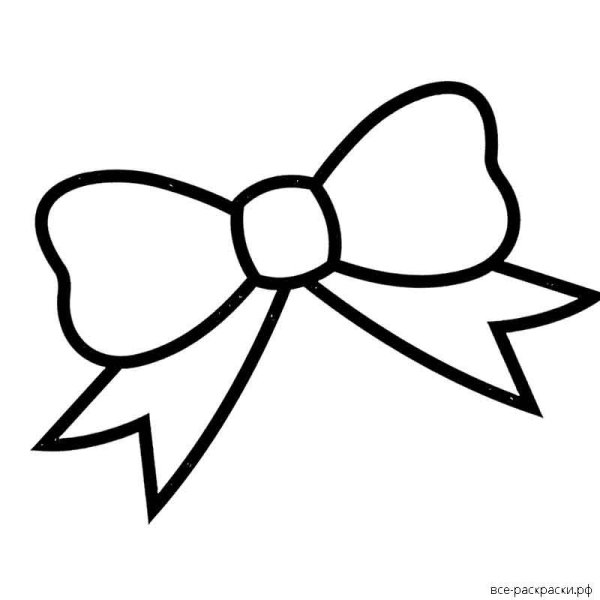 Бантик раскраска