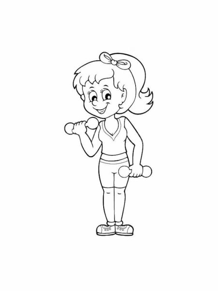 Раскраска спорт для детей