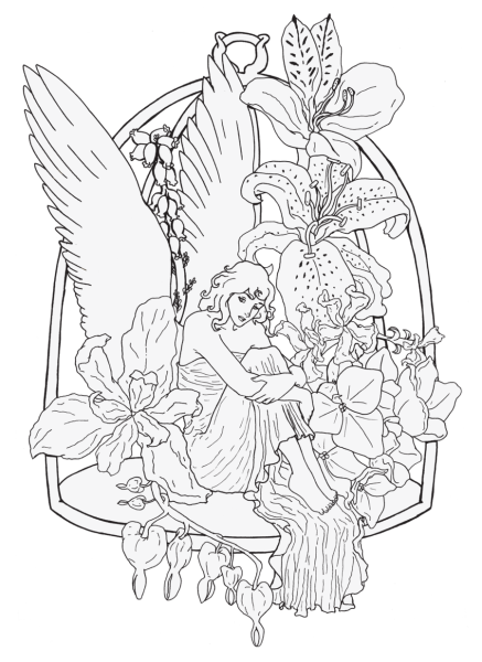 Фея цветов раскраска