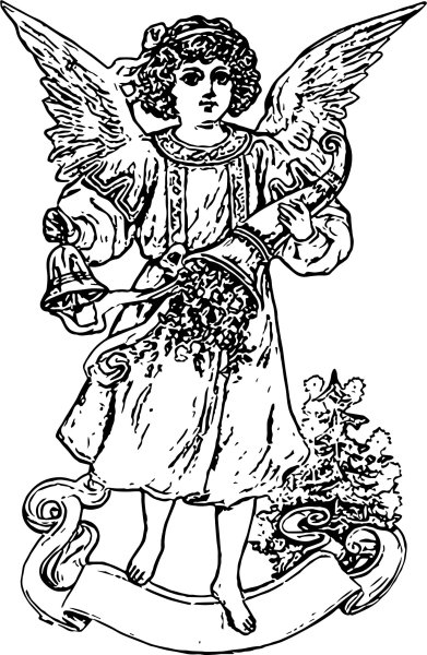 Ангел раскраска красивая