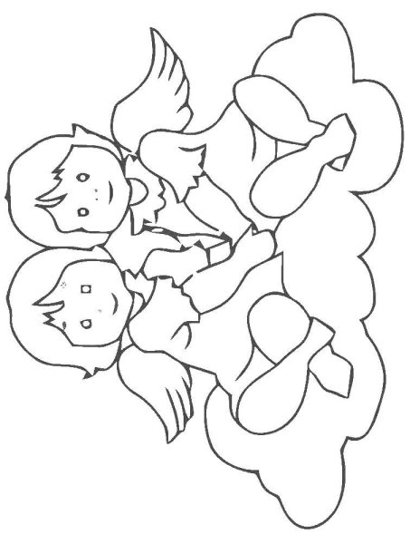 Ангелочки раскраска для детей