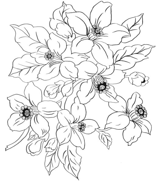 Трафареты для батика цветы