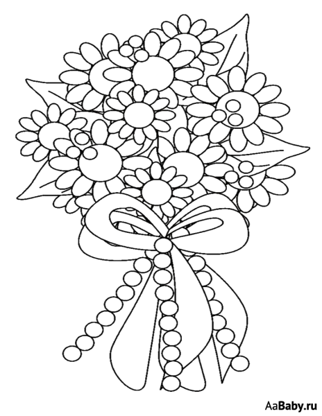 Раскраска букет цветов