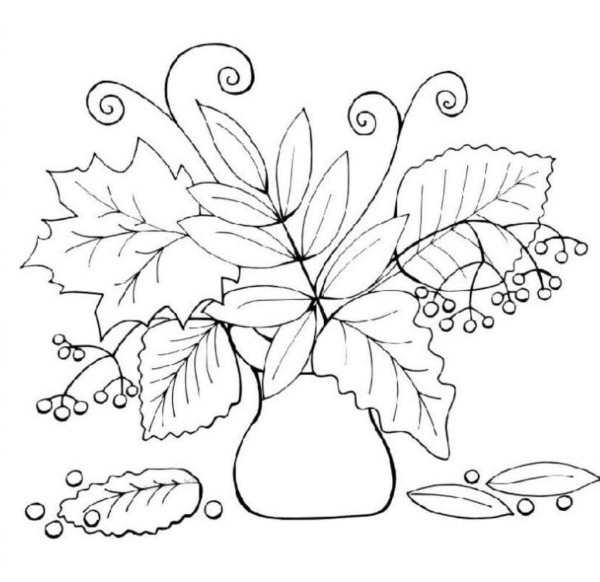 Осень раскраска для детей