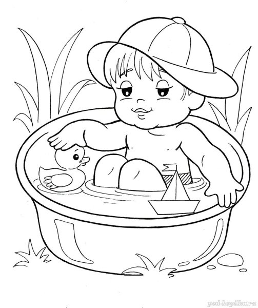 Летние раскраски для детей