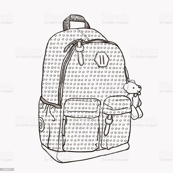 Раскраска рюкзак модный
