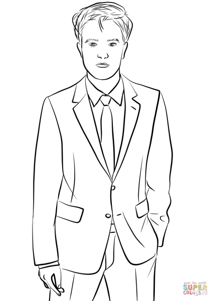 Раскраска мужчина