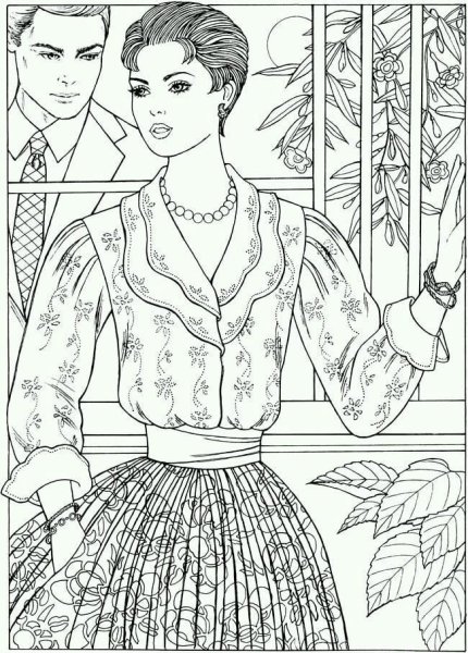 Модные раскраски для взрослых