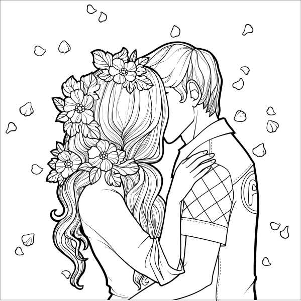 Раскраска любовь