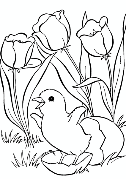 Раскраска. Весна