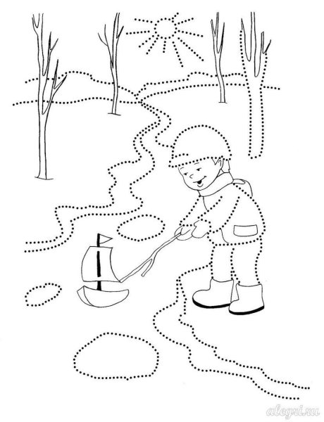 Раскраска Весна для малышей