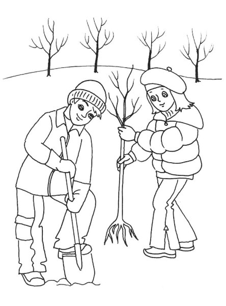 Раскраска. Весна