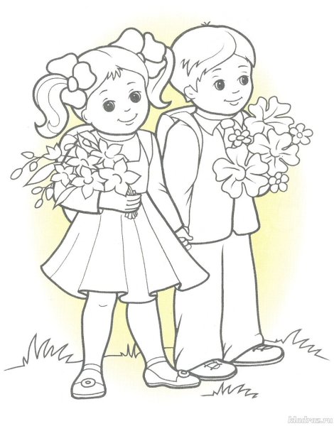 Раскраски 1 сентября день знаний для детей