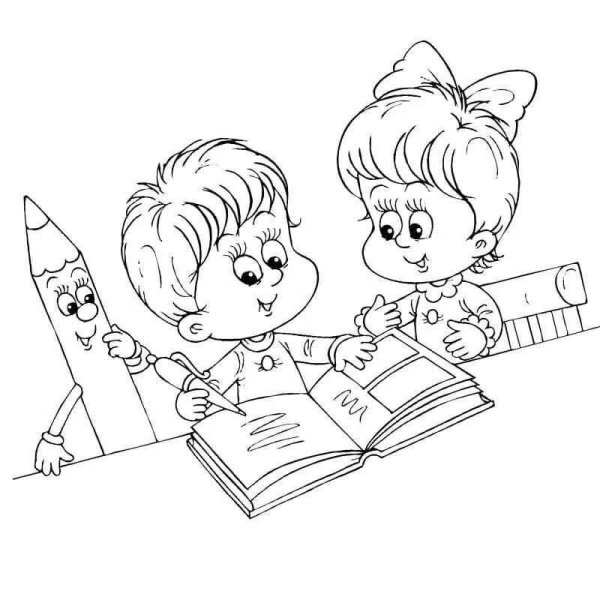 Ученик раскраска