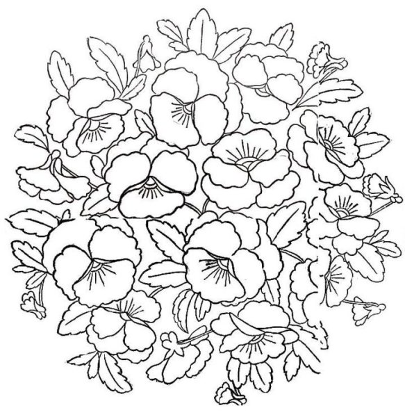 Трафареты цветов для вышивки гладью