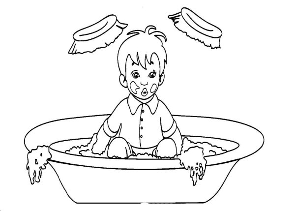 Мойдодыр раскраска для детей