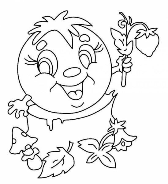 Раскраска "Колобок"