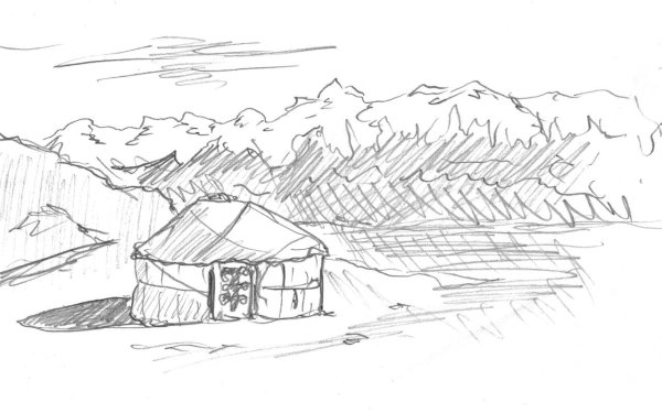 Юрта хакасов раскраска