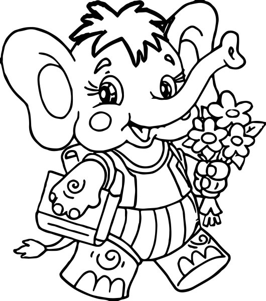 Раскраска малышам "Слоник"