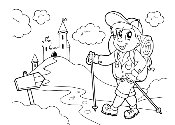 Раскраска поход для детей