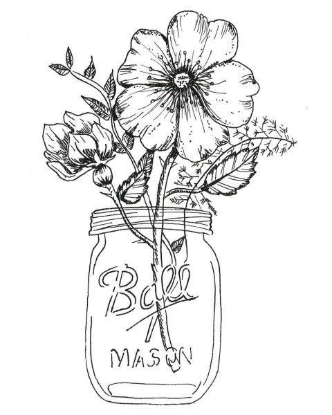 Рисунки для срисовки букет