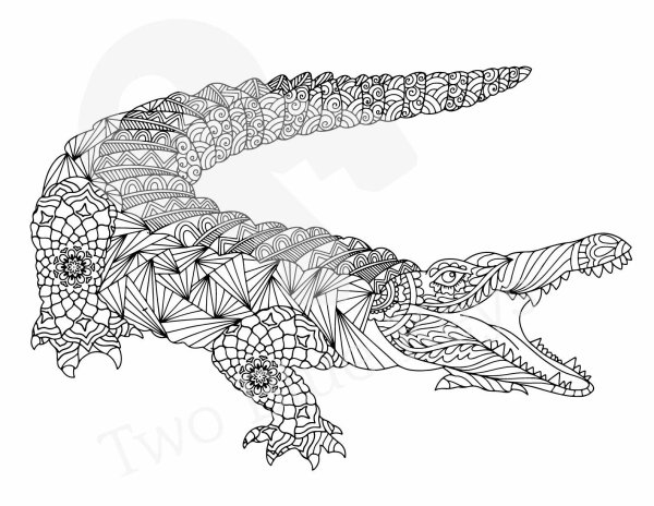 Раскраски крокодил антистресс для детей