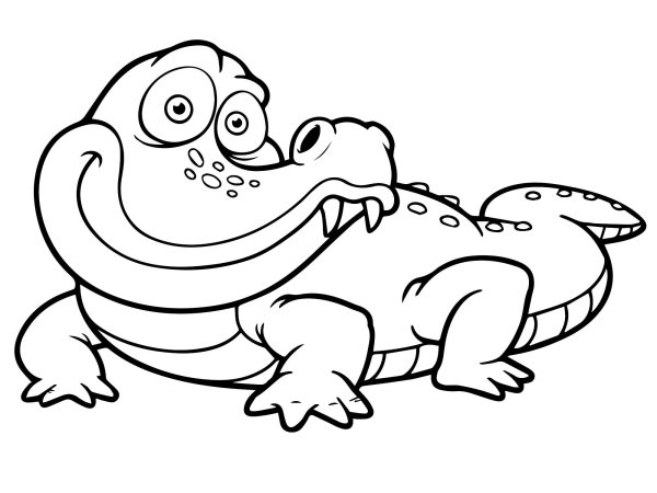 Крокодильчик раскраска для детей