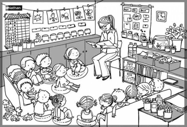 Раскраска детский садик