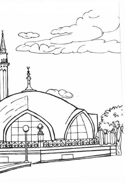 Раскраски Татарстан мечети кул Шариф