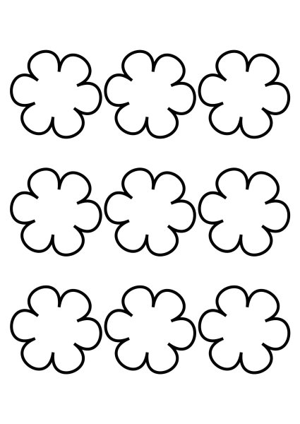 Цветок на а4 шаблон
