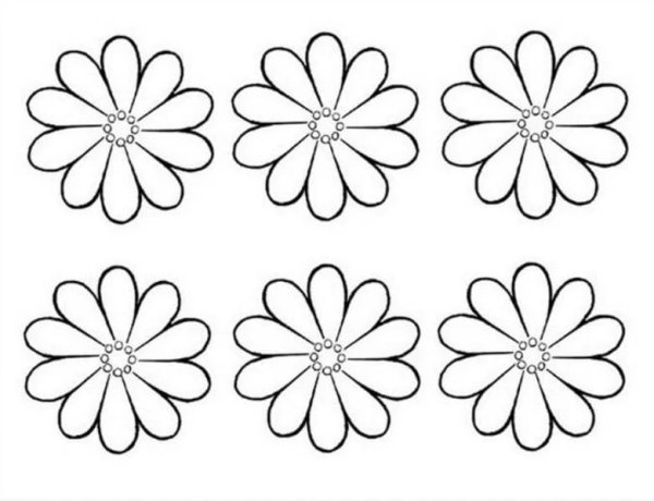 Трафарет ромашки