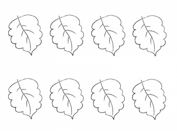 Березовые листочки шаблоны для вырезания