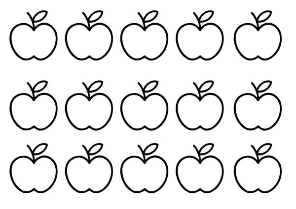 Яблоко трафарет